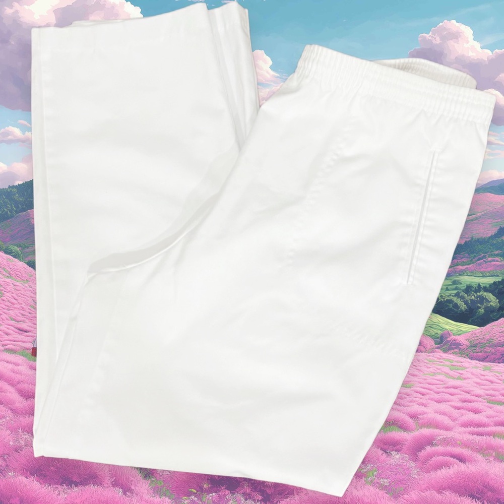 Koret Francisca L White Drawstring Pants made in USA